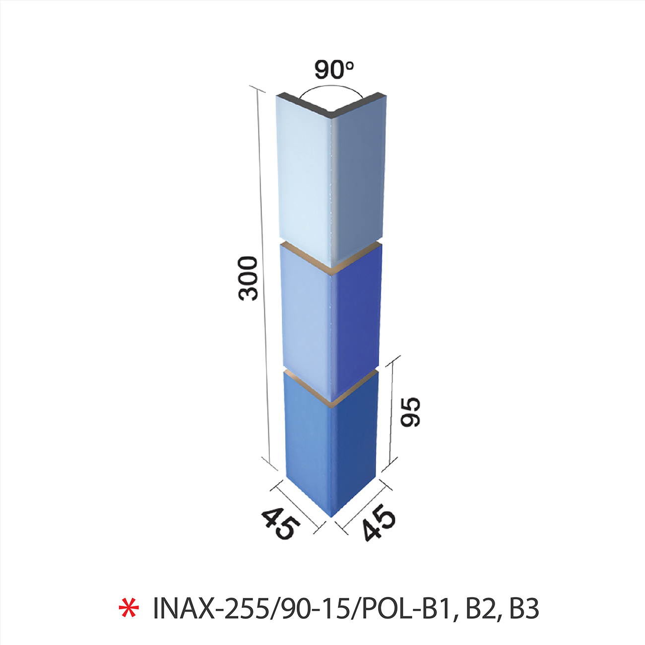 TILE INAX-255/90-15/POL-B1,B2,B3