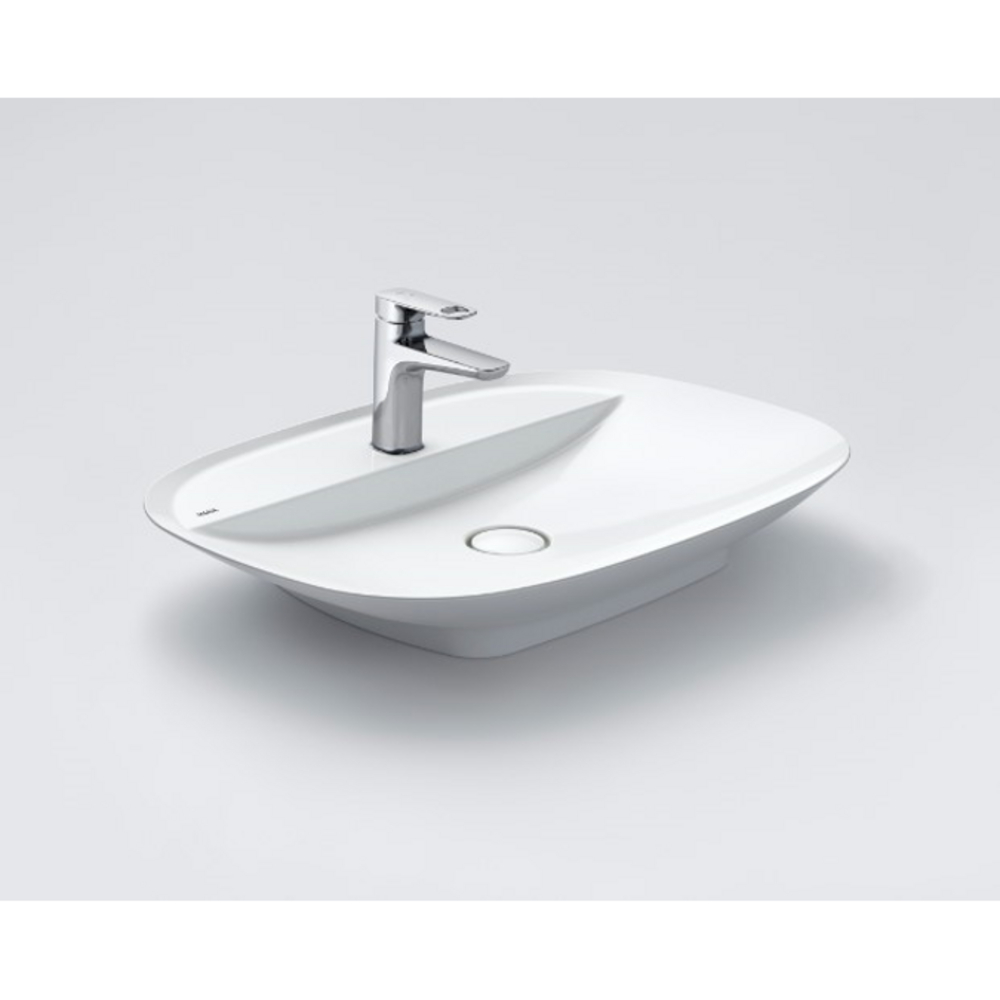 CERAFINE Vessel Basin w/ Deck - Squoval